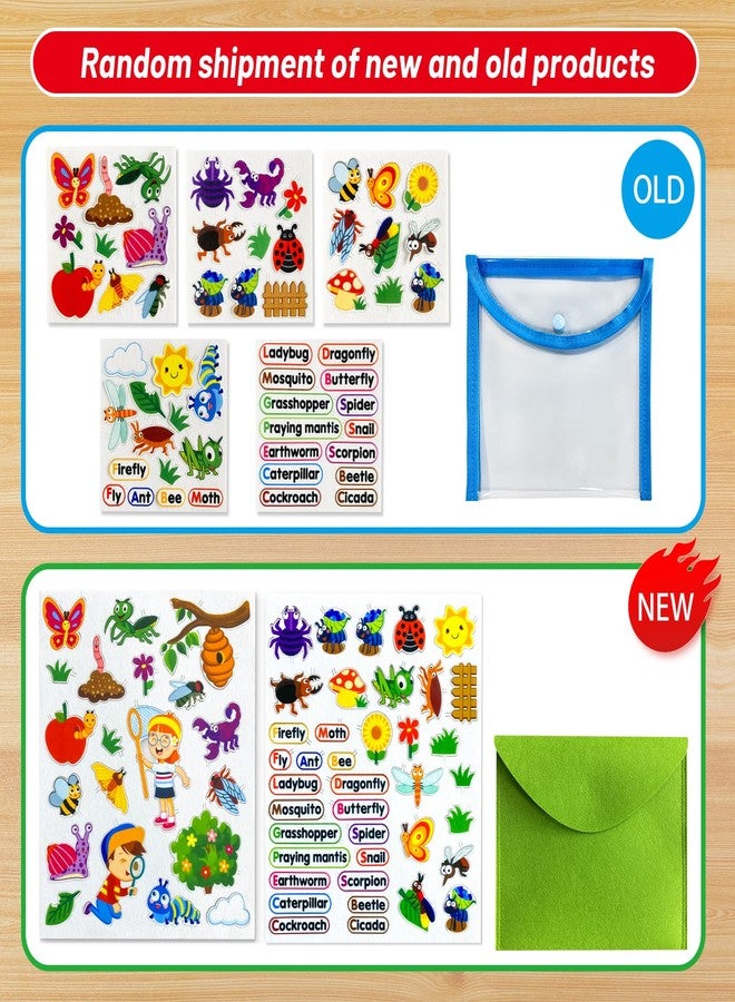 PENGFULL Felt Flannel Board Story Pieces for Toddlers Preschool,Kids Interactive Storytelling Teaching Play Kits for Flannel Board,with Words Felt Pieces(Insect Butterfly) - Image 4